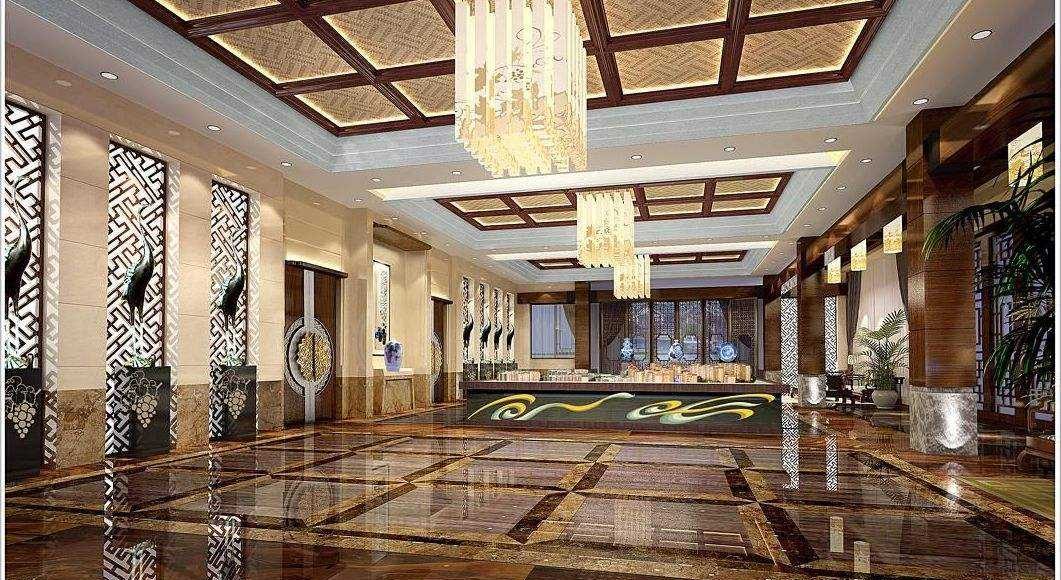 合肥酒店装修设计大厅效果图20200107