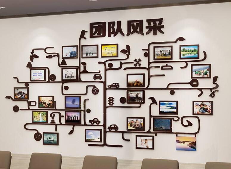 合肥办公室墙壁装修布置的员工风采