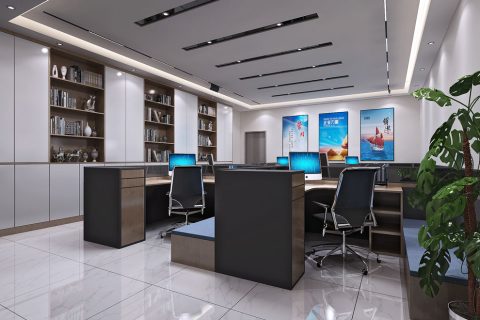 安庆-融媒体中心-办公室装修效果图 6